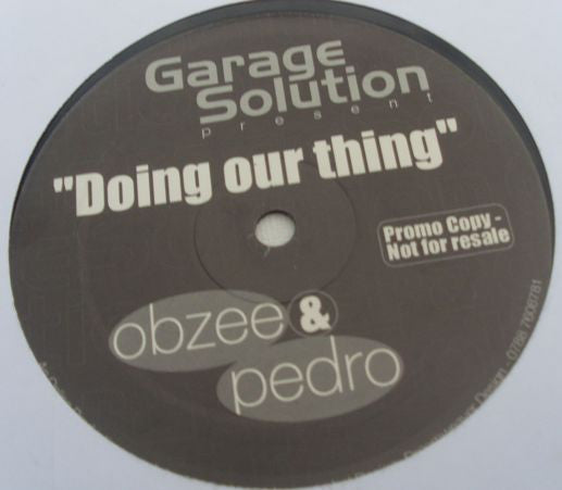 Obzee & Pedro (35) : Doing Our Thing (12", Promo)