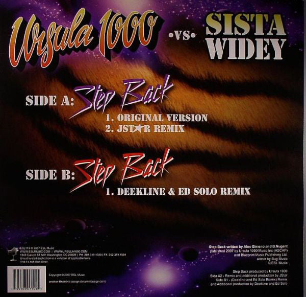 Ursula 1000 vs. Sista Widey : Step Back (12")