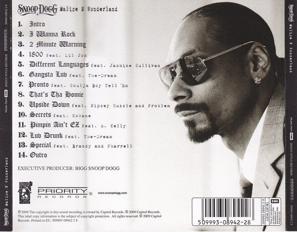 Snoop Dogg : Malice N Wonderland (CD, Album)