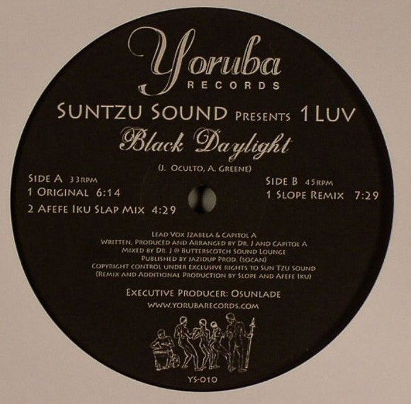 Suntzu Sound Presents 1Luv : Black Daylight (10")