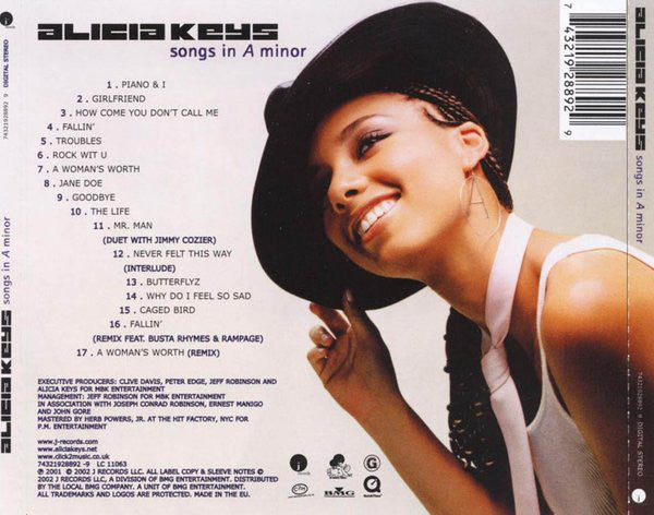 Alicia Keys : Songs In A Minor (CD, Album, Enh, RE, S/Edition, Son)