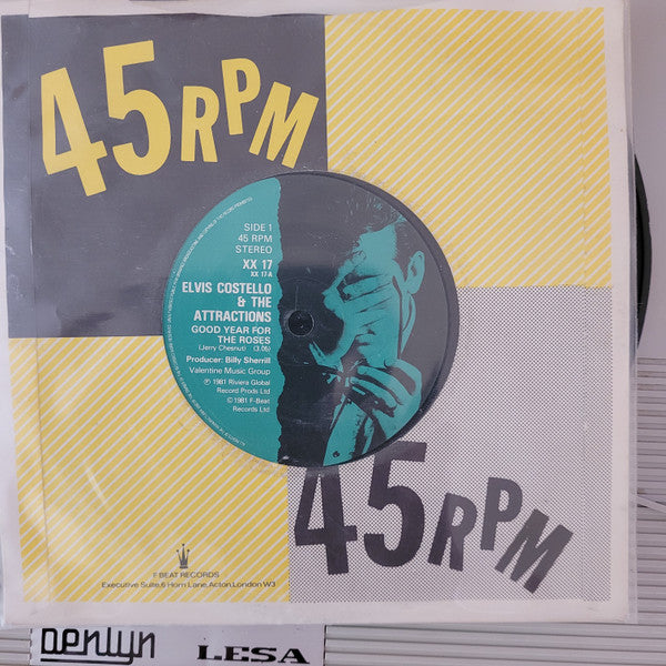 Elvis Costello & The Attractions : Good Year For The Roses (7", Single)