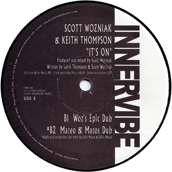 Scott Wozniak & Keith Thompson : It's On (12")