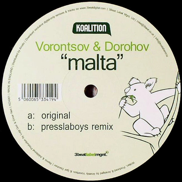 Anatoly Vorontsov & Igor Dorohov : Malta (12")