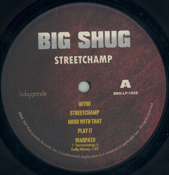 Big Shug : Street Champ (2xLP, Album)