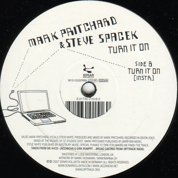 Mark Pritchard & Steve Spacek : Turn It On (12")