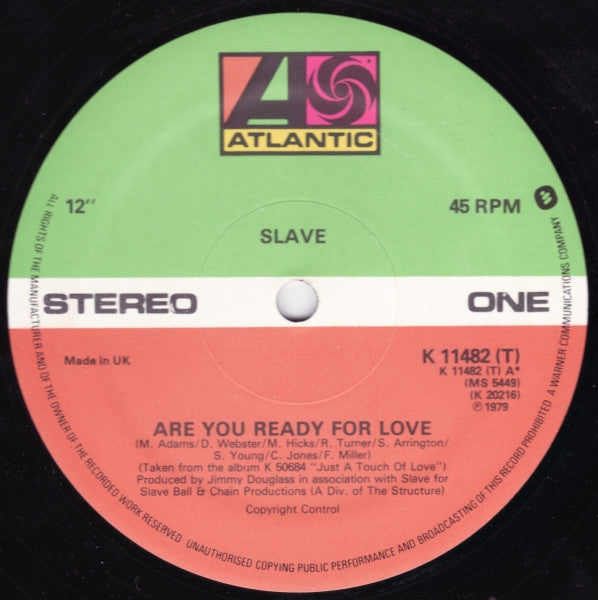 Slave : Are You Ready For Love (12", Single)