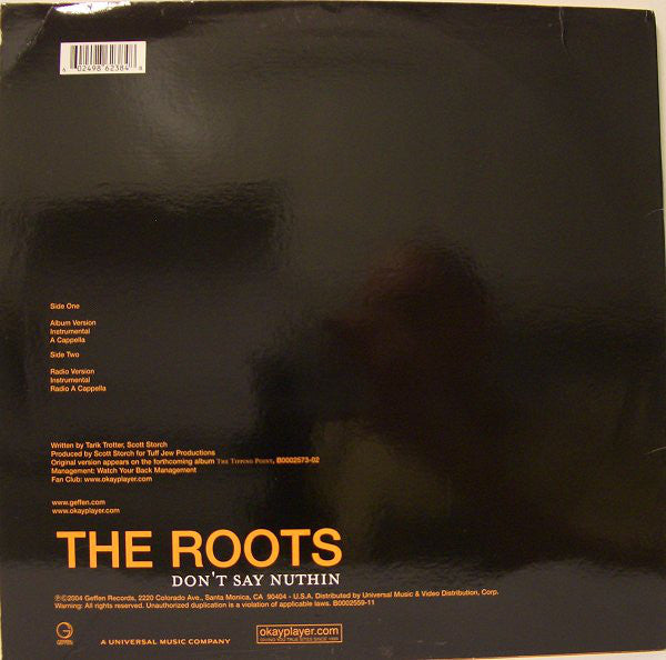 The Roots : Don't Say Nuthin (12", Single)