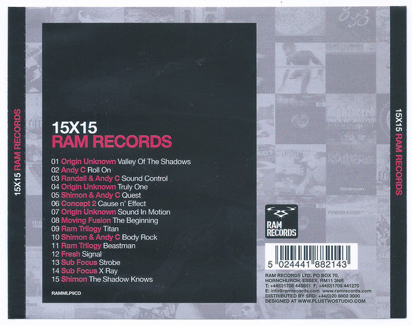 Various : Ram Records 15X15 (CD, Album, Comp)