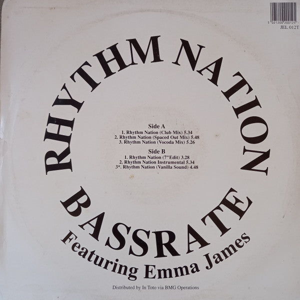 Bassrate Featuring Emma James : Rhythm Nation (12")