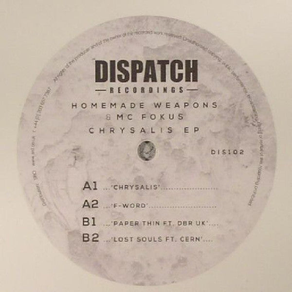 Homemade Weapons & MC Fokus : Chrysalis EP (12", EP, Whi)