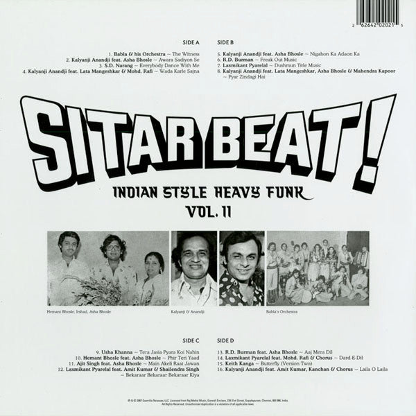 Various : Sitar Beat! Indian Style Heavy Funk Vol. II (2xLP, Comp, Unofficial)