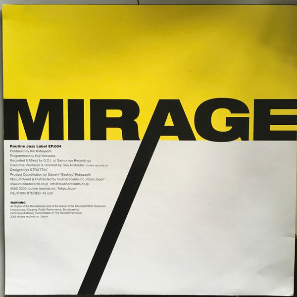 Kei Kobayashi Feat. B-Bandj In Dark Shadow (5) : Mirage (12", EP)