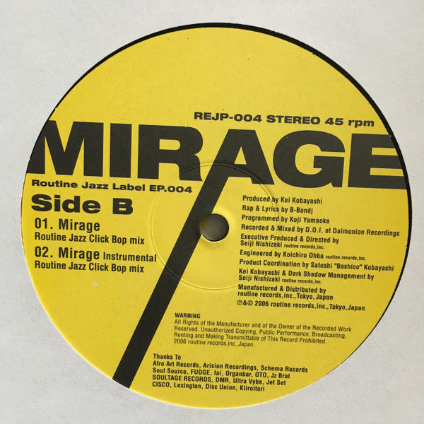 Kei Kobayashi Feat. B-Bandj In Dark Shadow (5) : Mirage (12", EP)