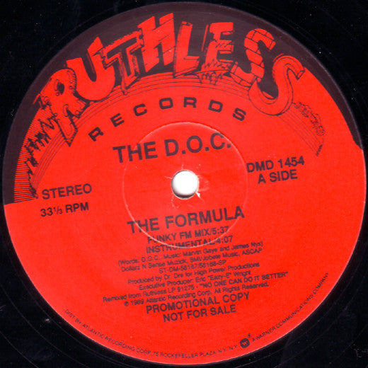 The D.O.C. : The Formula (12", Promo)