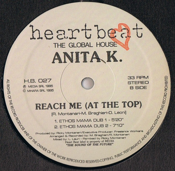 Anita K : Reach Me (At The Top) (12")