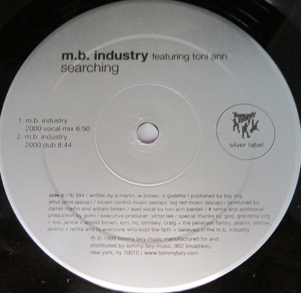 M.B. Industry Featuring Toni Ann Bardell : Searching (12")