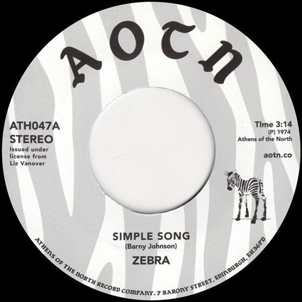 Zebra (28) : Simple Song (7", Single, RE, RM)