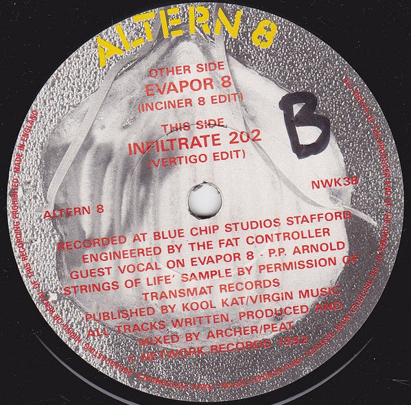 Altern 8 : E*Vapor*8 / Infiltrate 202 (7", Single)