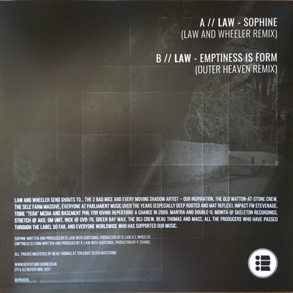 The Law (4) : Sophine / Emptiness Is Form - The Remixes (12")