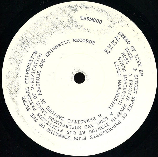 Hoel & Simon Marchesini : Speed Of Life EP (12", EP)