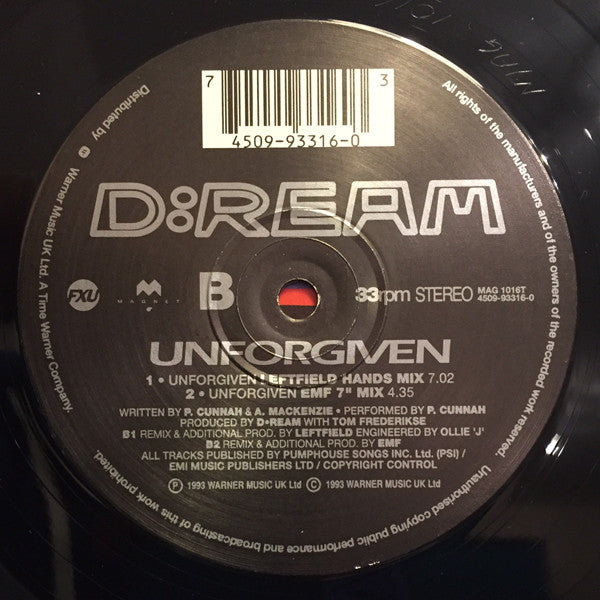 D:Ream : Unforgiven (12", Single)