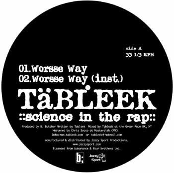 Tableek : Science In The Rap (12")