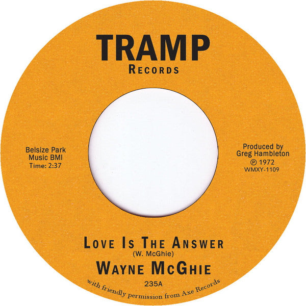 Wayne McGhie : Love Is The Answer (7", RE)