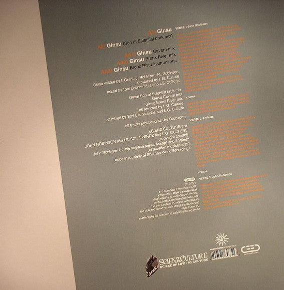 Scienz Culture : Ginsu (12")