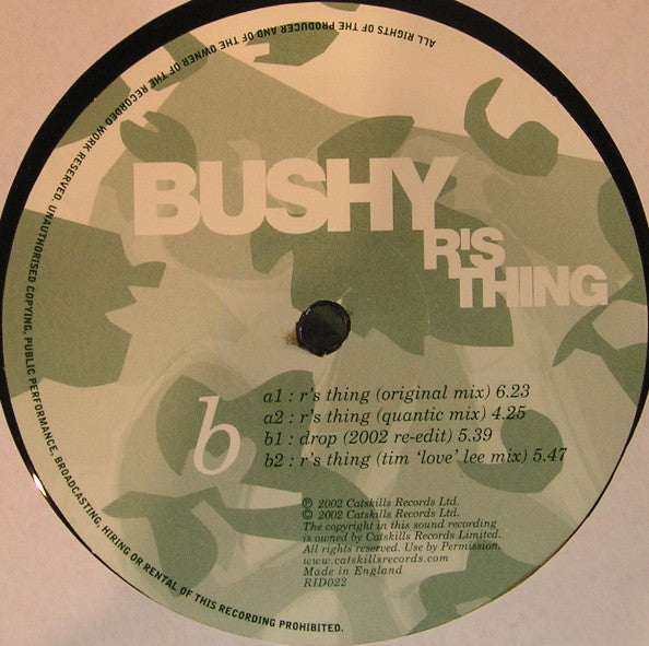 Bushy : R's Thing (12")