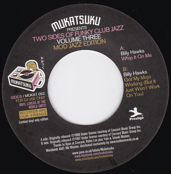 Billy Hawks : Two Sides Of Funky Club Jazz Vol Three (7")