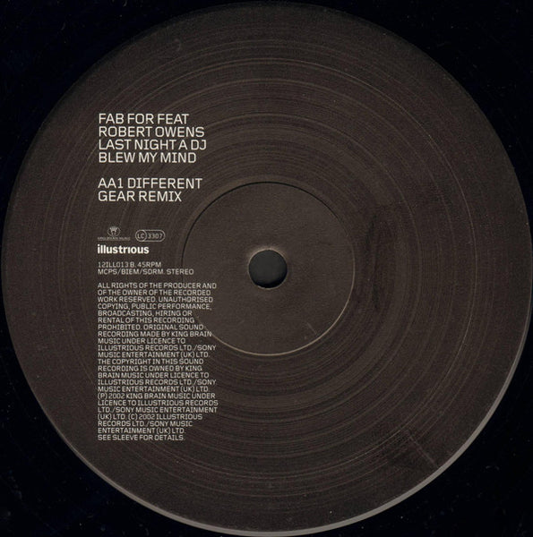Fab For : Last Night A DJ Blew My Mind (12")
