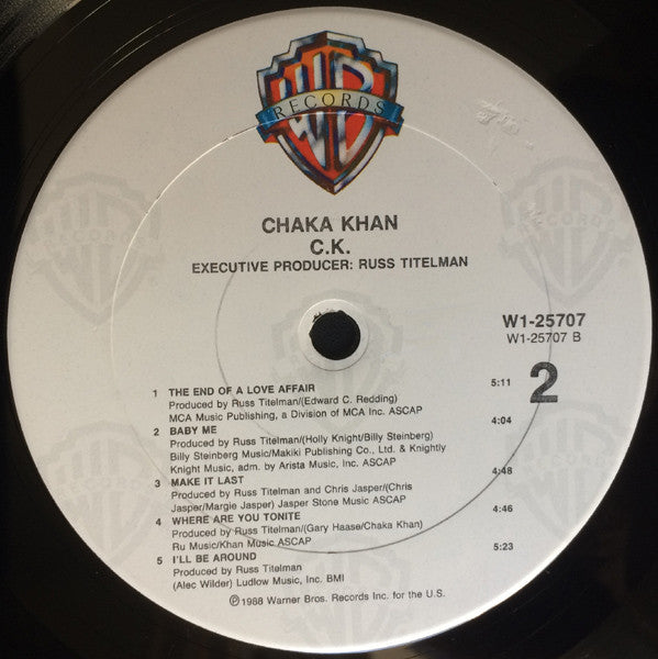 Chaka Khan : C.K. (LP, Album, Club)