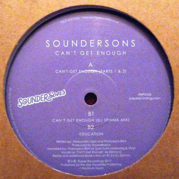 Soundersons : Can't Get Enough (12")