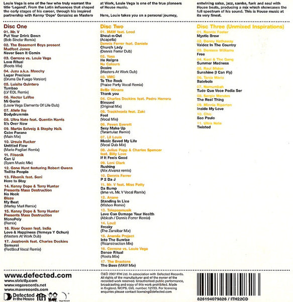 Louie Vega : In The House (2xCD, Mixed + CD, Comp)