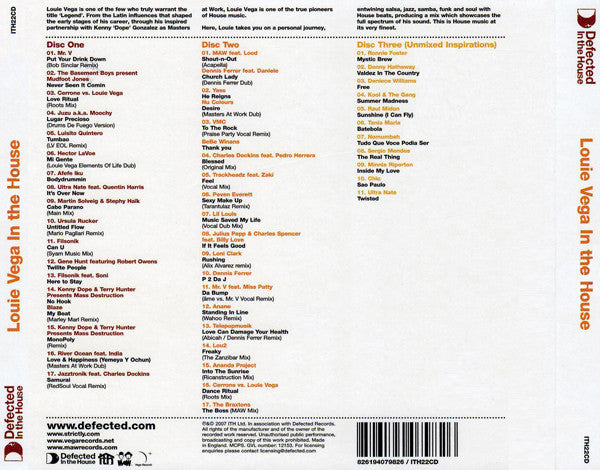 Louie Vega : In The House (2xCD, Mixed + CD, Comp)