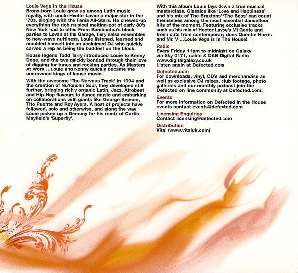 Louie Vega : In The House (2xCD, Mixed + CD, Comp)