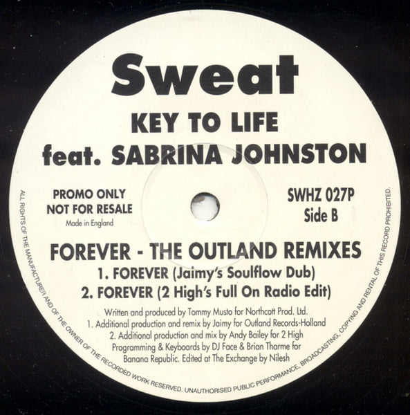 Key To Life Feat. Sabrina Johnston : Forever - The Outland Remixes (12", Promo)