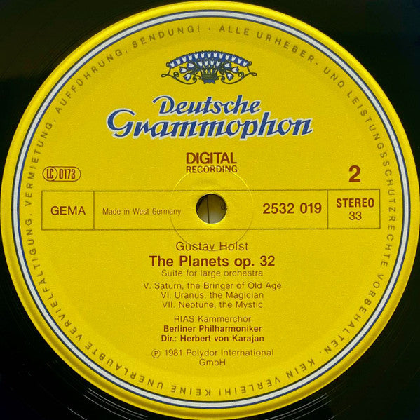 Gustav Holst, Berliner Philharmoniker · Herbert von Karajan : The Planets (LP, Dig)