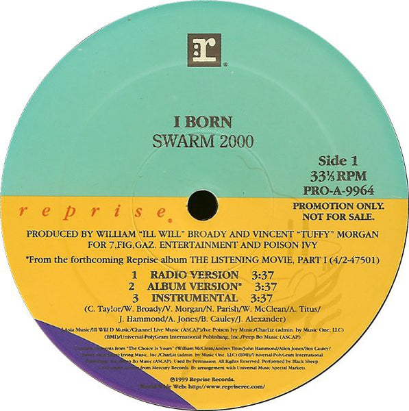 I-Born : Swarm 2000 / I Know (12", Promo)