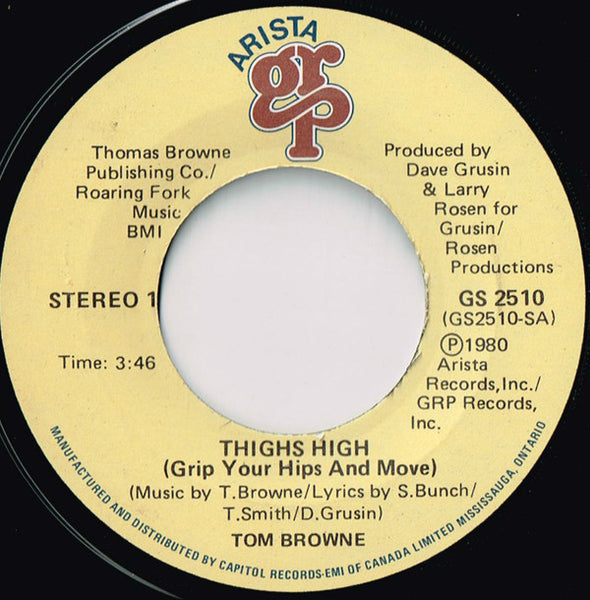 Tom Browne : Thighs High (Grip Your Hips And Move) / Midnight Interlude (7", Single)