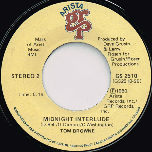 Tom Browne : Thighs High (Grip Your Hips And Move) / Midnight Interlude (7", Single)