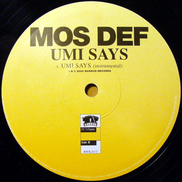 Mos Def : Umi Says (12")