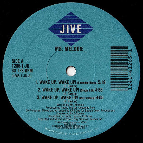 Ms. Melodie : Wake Up, Wake Up! / Live On Stage (12")