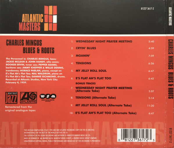 Charles Mingus : Blues & Roots (CD, Album, RE, RM)