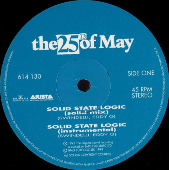 The 25th Of May : Solid State Logic (12")