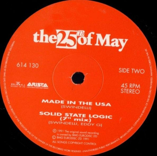 The 25th Of May : Solid State Logic (12")