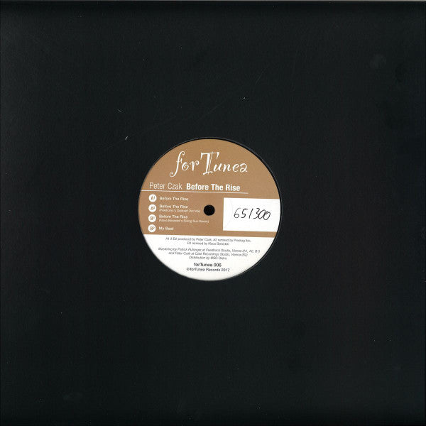 Peter Czak : Before The Rise (12", EP, Ltd, Num)