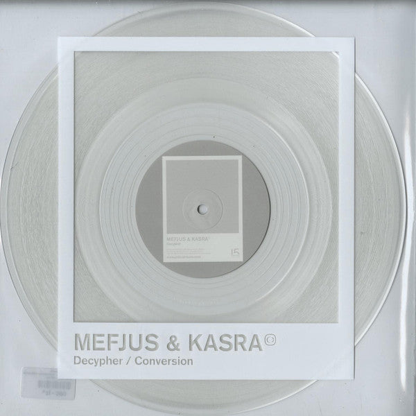 Mefjus & Kasra : Decypher (12", Single, Cle)