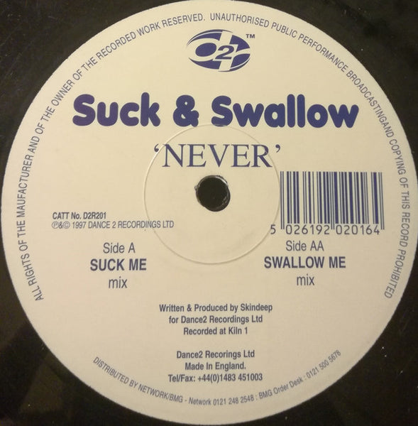 Suck & Swallow : Never (12", Promo, W/Lbl)